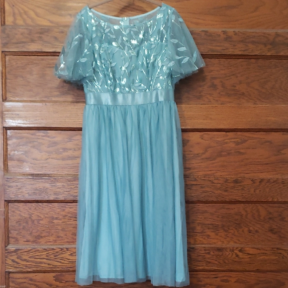 Ever Pretty Blue Floral Prom Dress